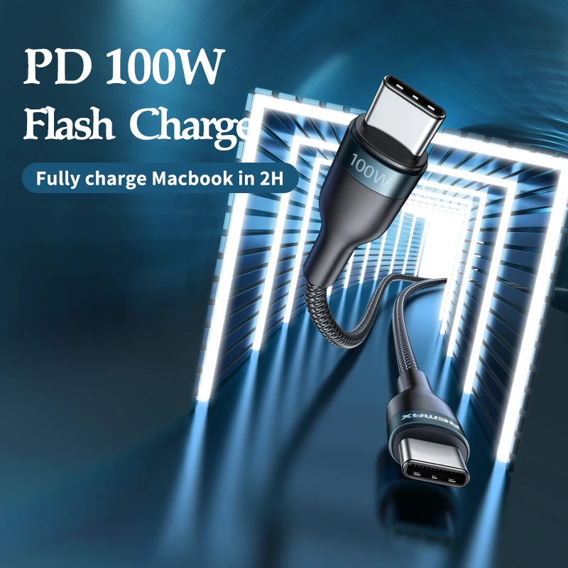  Usb кабель Remax RC-174C 100 Вт Pd для быстрой зарядки и передачи