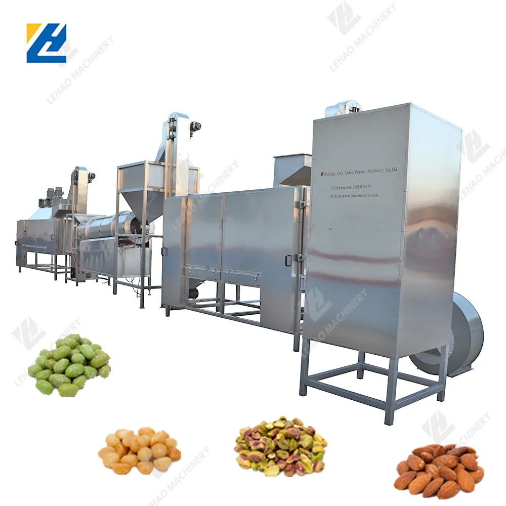 snack food cashew nut flavoring production line peanut almond roasting and seasoning machine nut flavoring machine