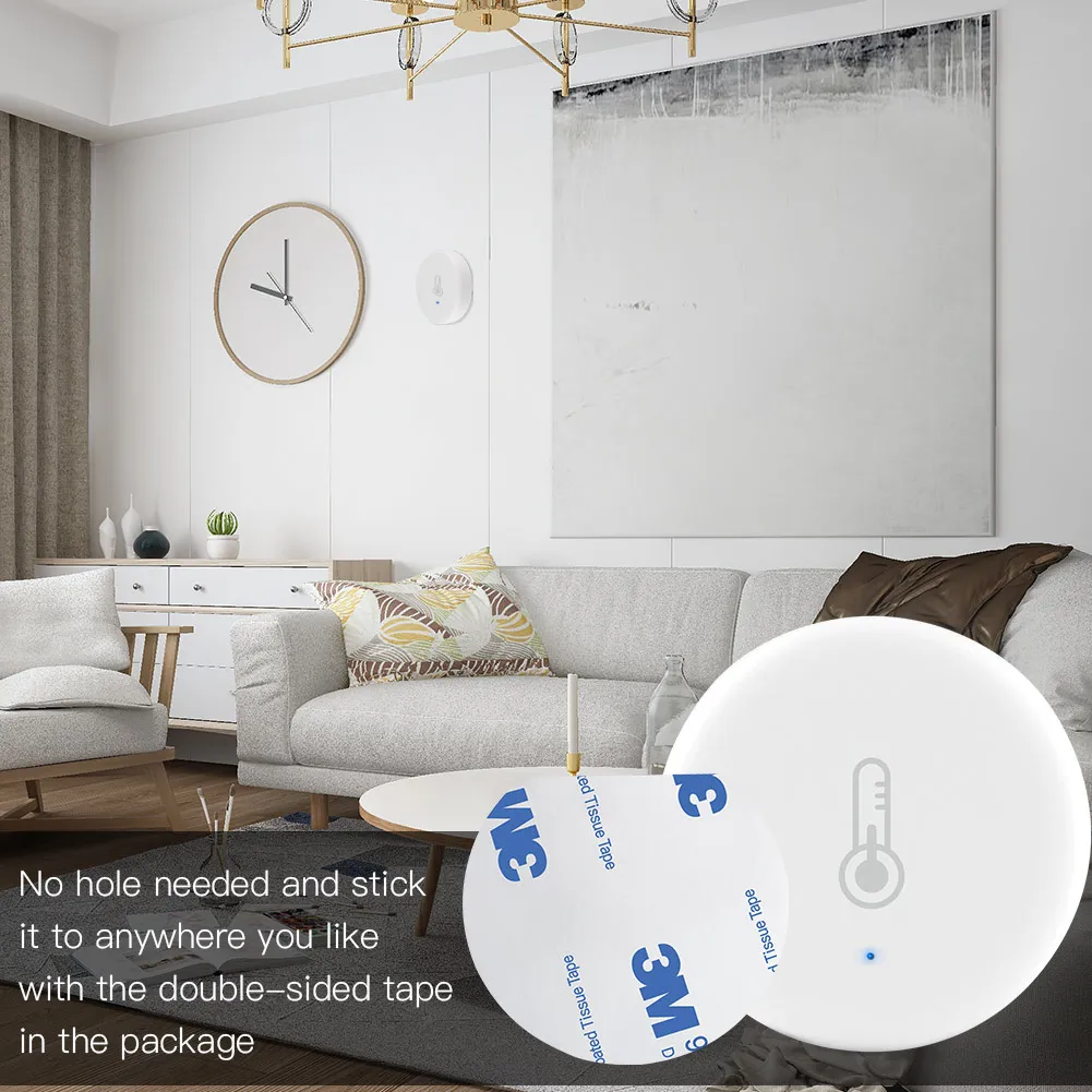 Tuya ZigBee 3.0 Smart Temperature And Humidity Sensor Work With Smart Life App Zigbee Hub Via Alexa Google Smart Home