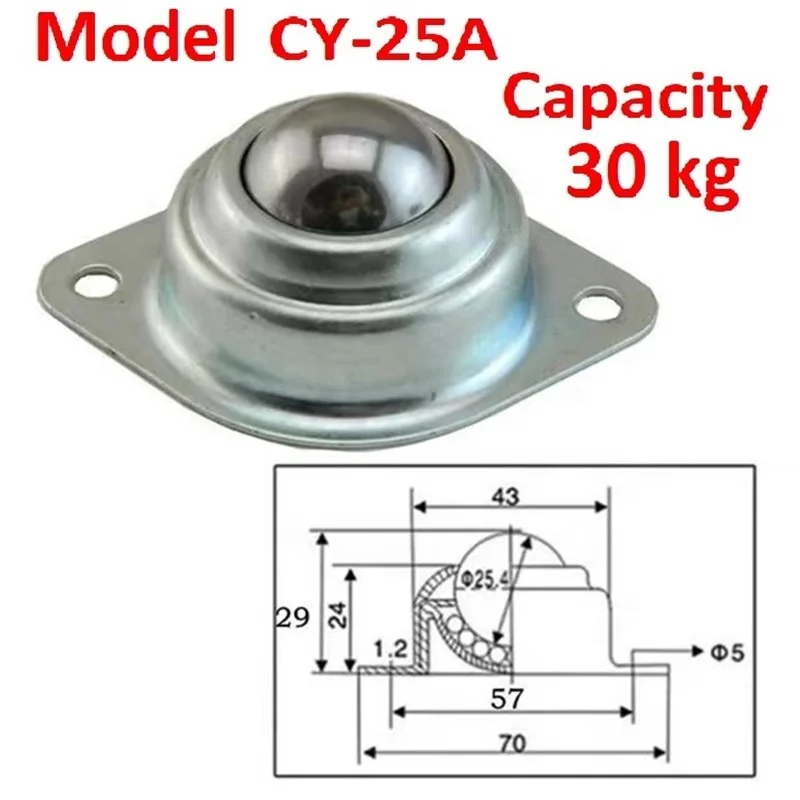 Ball Transfer Bearing Unit CY-25A Table Conveyor Roller Ball for Transmission Furniture Wheelchair