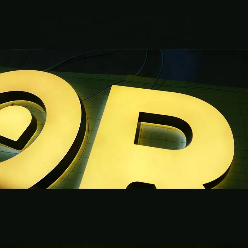  acrylic custom logo luminous illuminated channel letters making advertising sign led restaurant business signs