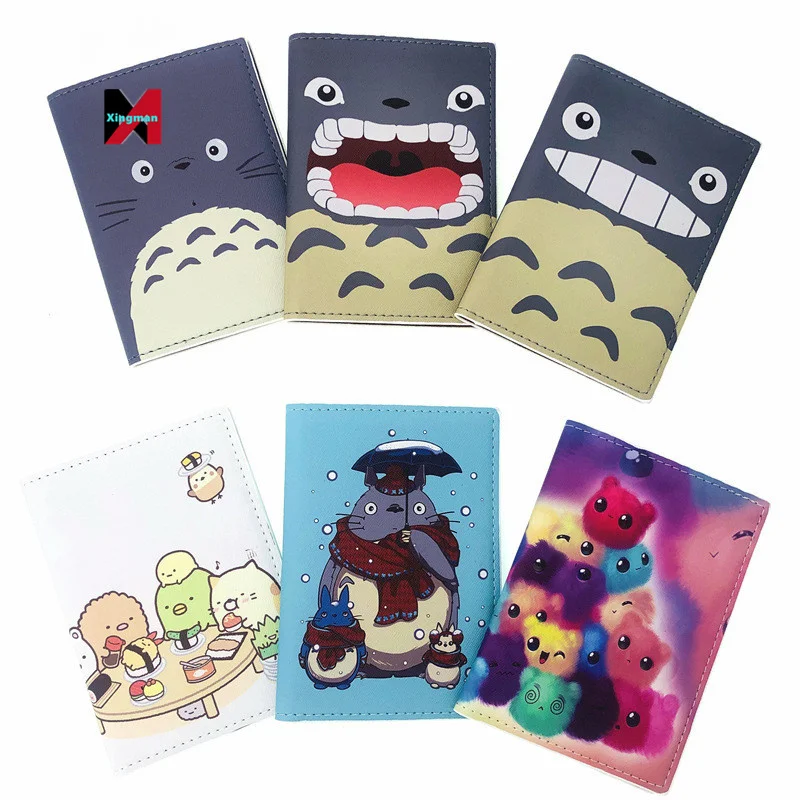 Wholesale Hot Custom PU my neighbor Leather Passport Cover Best Seller Travel Wallet with Card Case Ticket Slot Passport Holder