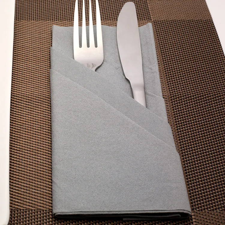 
Cutlery paper napkin airlaid paper napkin with pocket for cutlery 