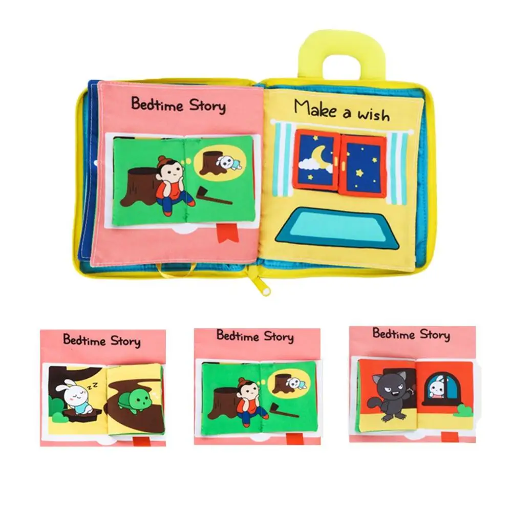 2024 new educational toy 3D Amusing Baby Color Story Cloth Books Washable Baby Telling Stories Cloth Book Quiet Cloth Book