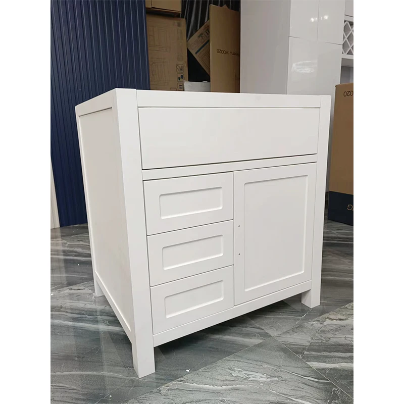 Solid Wood Bathroom Cabinet Modern Style Bathroom Vanities Bathroom Cabinet for Hotel Project