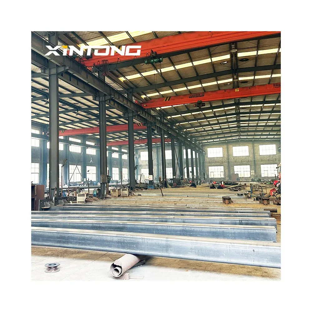 XINTONG 6M 8M 10M 12M solar LED street light pole 20m 25m 30m galvanized high mast lighting pole