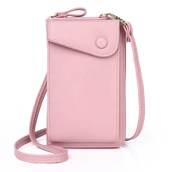 mobile phone bag with large capacity zipper single-shoulder cross-body bag multi-card ladies wallet small change bag in hand