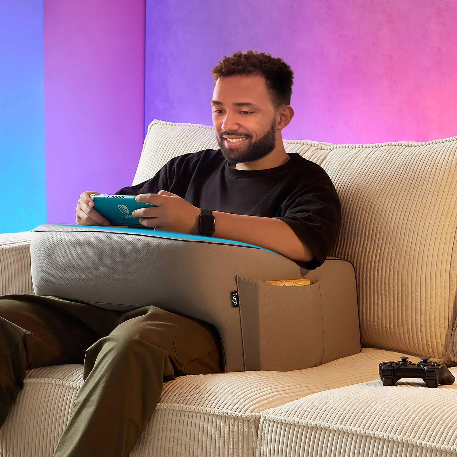 Other Function Big Fluffy Reading And Bed Arm Rest Pillows Relax Gaming Cushions Memory Foam Gaming Reading Pillow For Bed