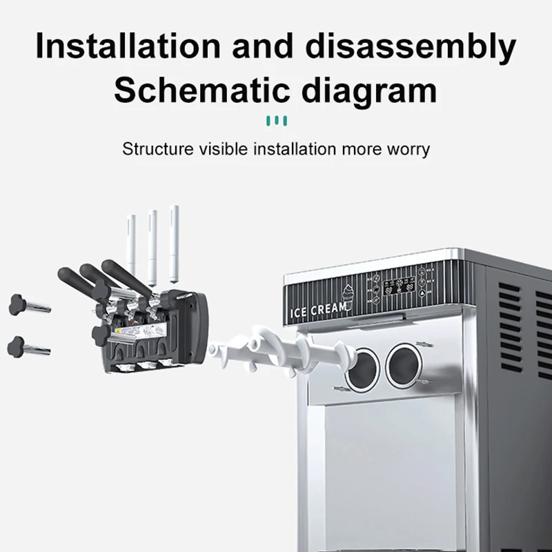 China Professional Coffee Shop Tea Bar 220V/110V Commercial Soft Ice Cream Maker Machine