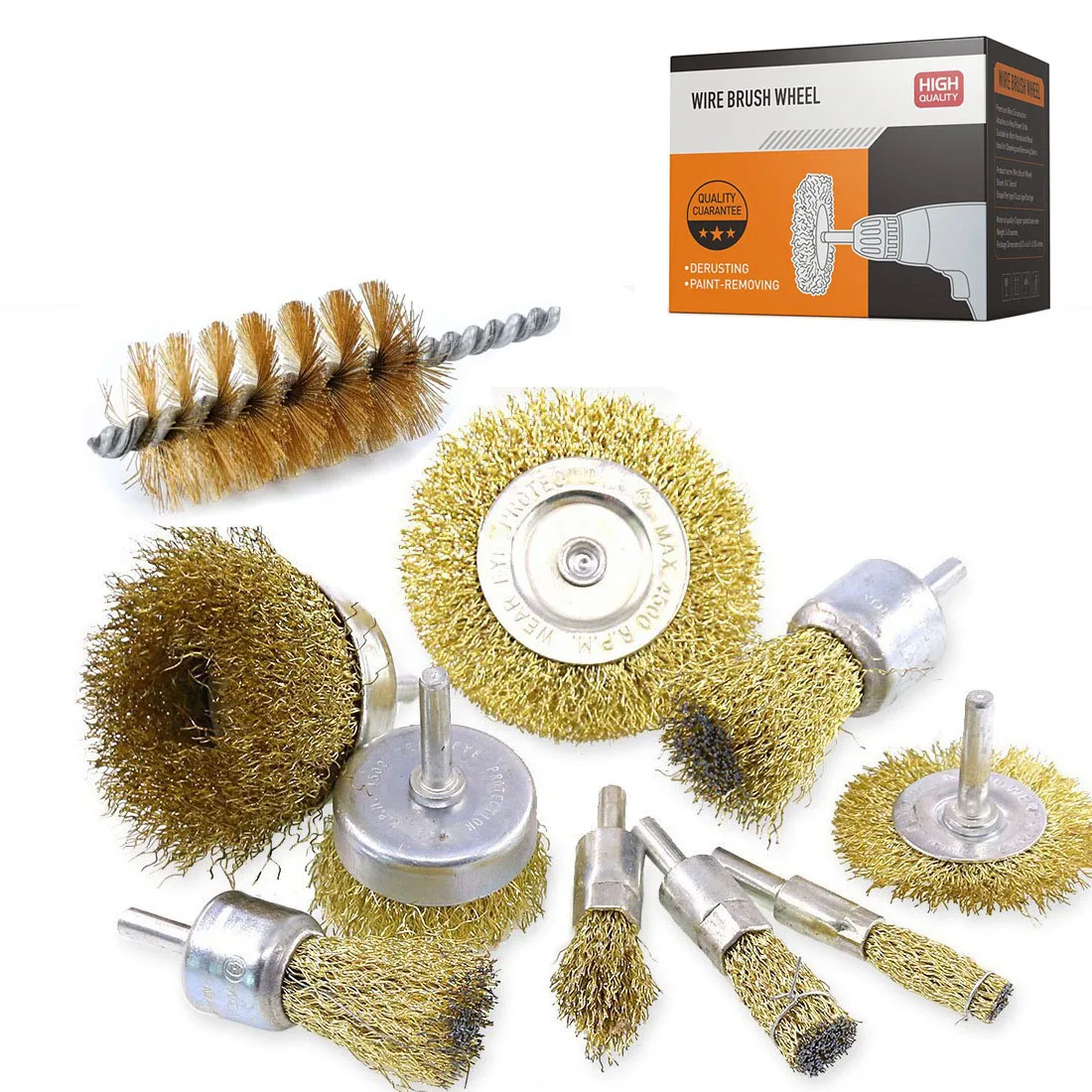 Wheel Cup Brush Set  1/4 Inch Shank Electric Drill  Brush For Cleaning Rust