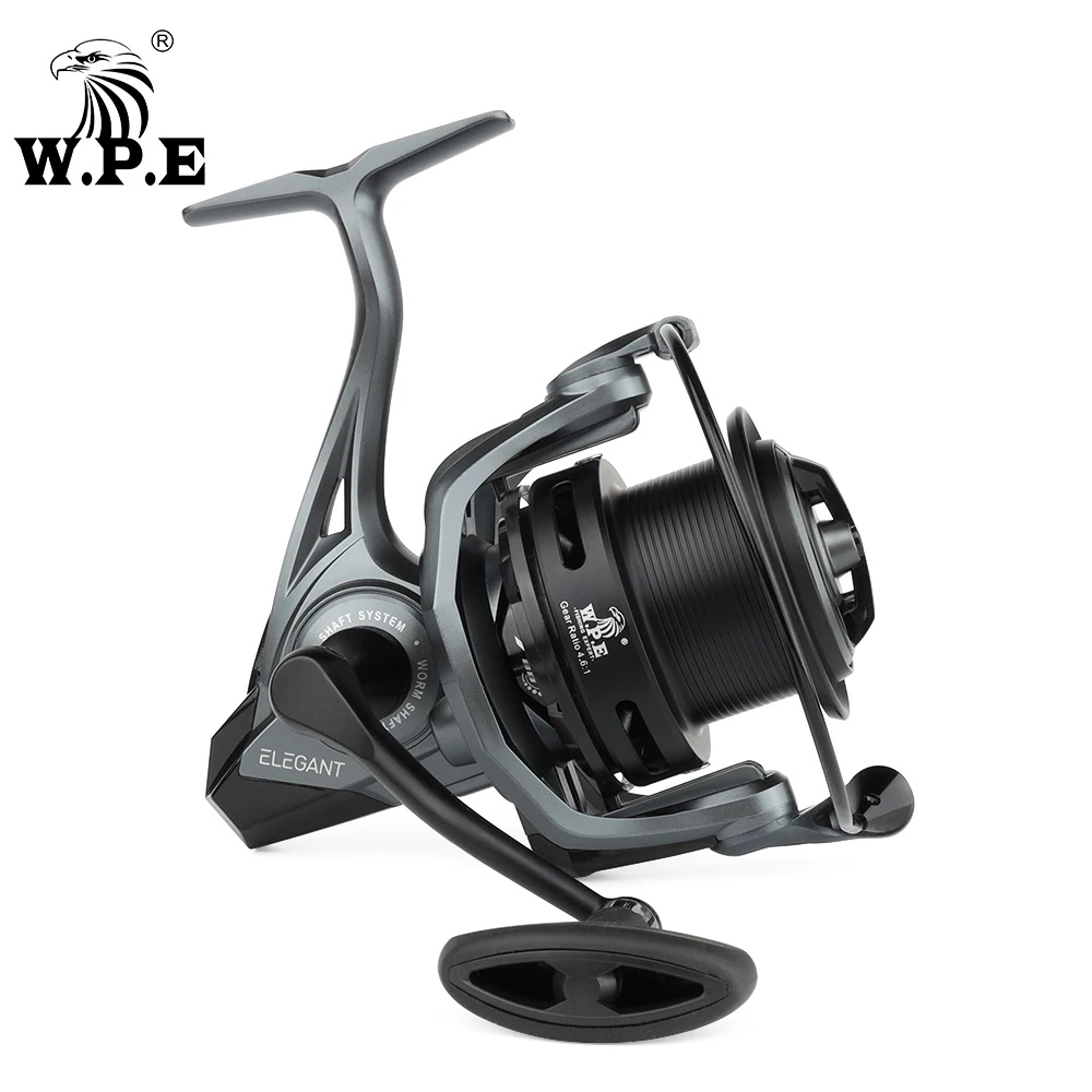 W.P.E New 7+1 BBs EG 4500/5500 4.6:1 High Speed Metal Feeder Spool Spinning Reel Carp Spining Fishing reels