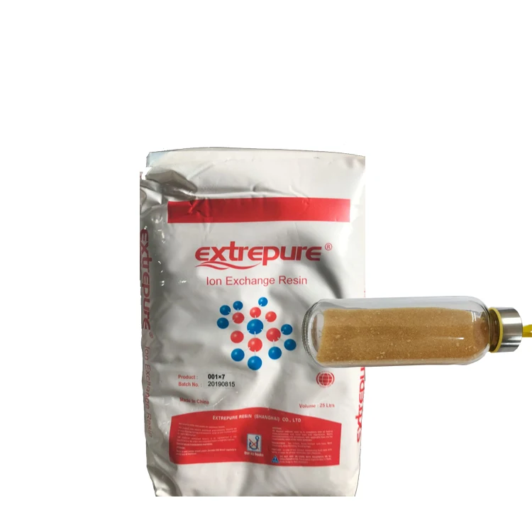 
C100 EXTREPURE 001*7 Na+ water soften Gold color Ion exchange resin cation resin 