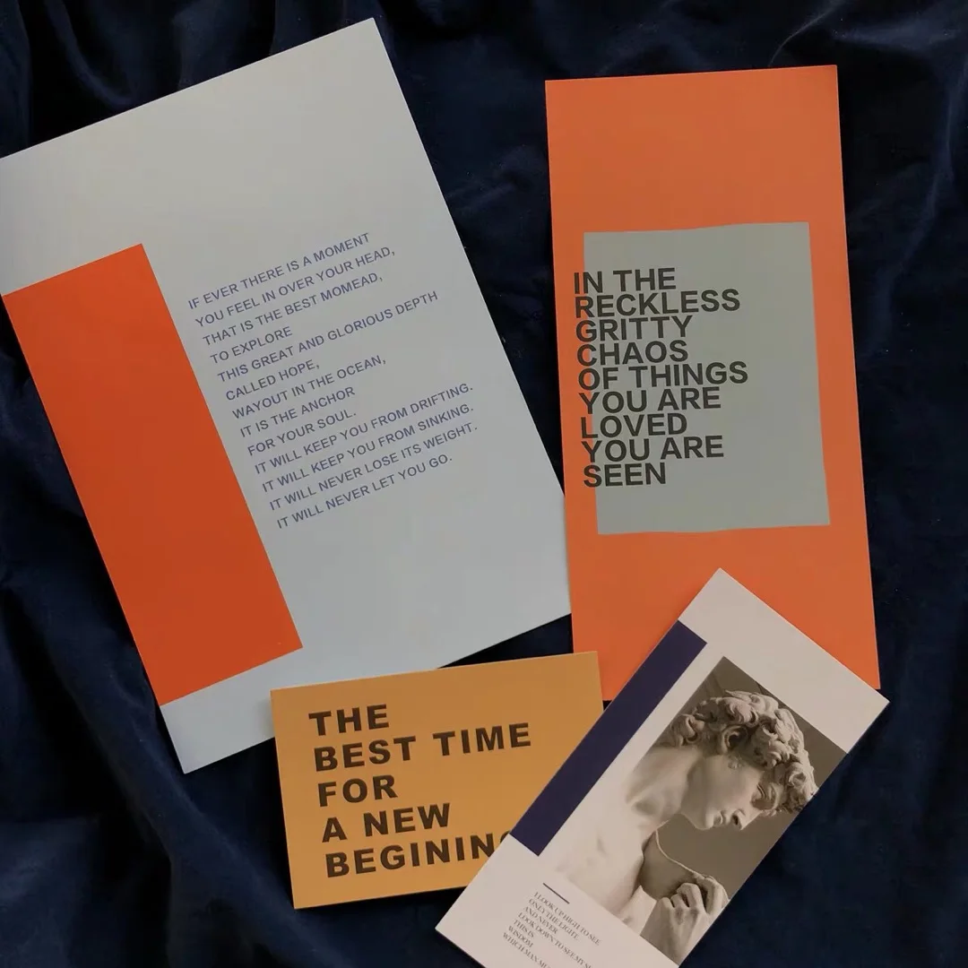 thank you cards low MOQ postcard high quality invitation card your design giftcard custom business card with your logo words