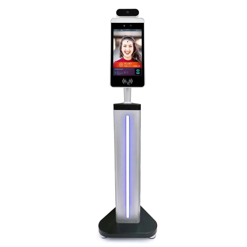 Face Recognition temperature detection Biometric facial access control system