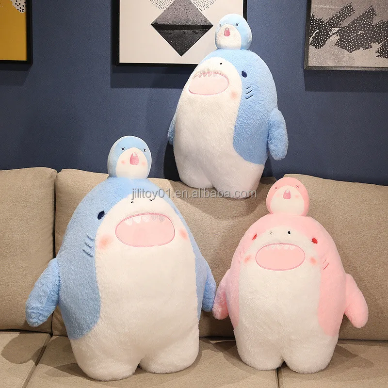 wholesale soft cute shark plush toys pillow manufacturer design your own shark plush toy