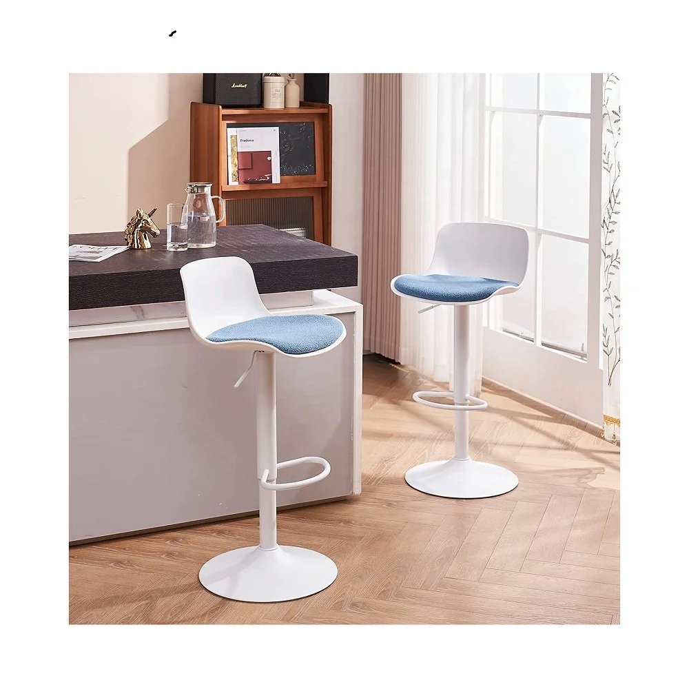 Hydraulic Lift Rod Design Rotation Swivel Cheap Commercial Bar Furniture Metal Frame Counter Chair Adjustable Kitchen Bar Stools
