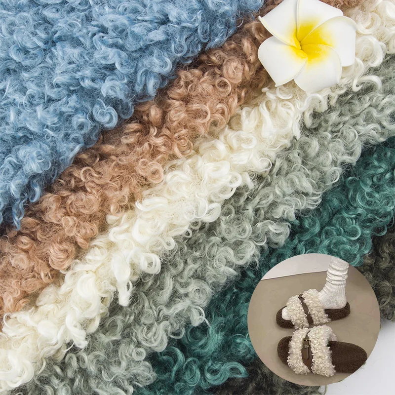 Factory Wholesale Toy Clothing, Sofa Comfortable Anti Pill Super Soft Boucle Knitted Wool Fleece Polyester Teddy Fabric/