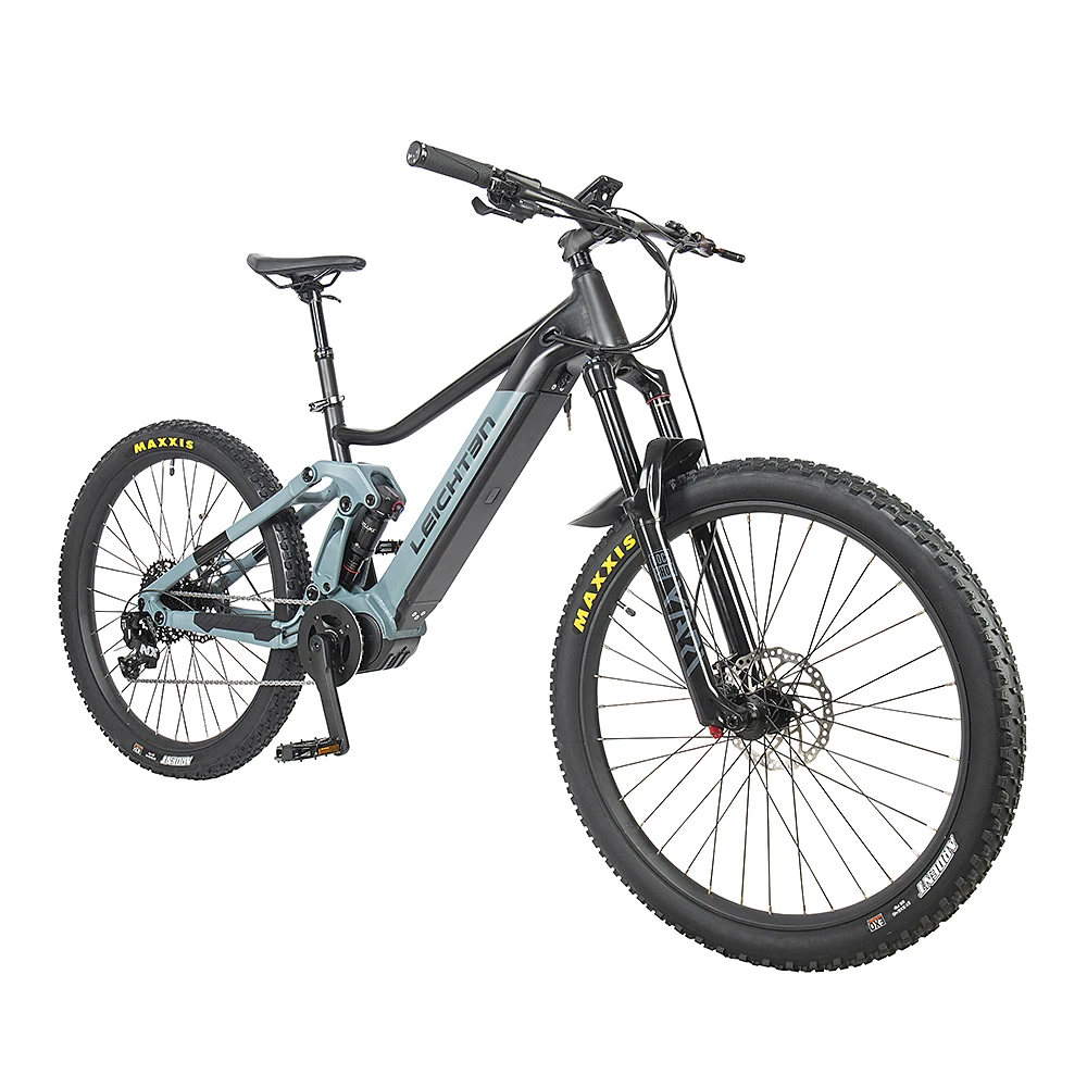 Aluminum alloy Bafang mid drive motor 48V500W fat tire electric bike Electric Fat Hybrid Ebike Frame Full Suspension
