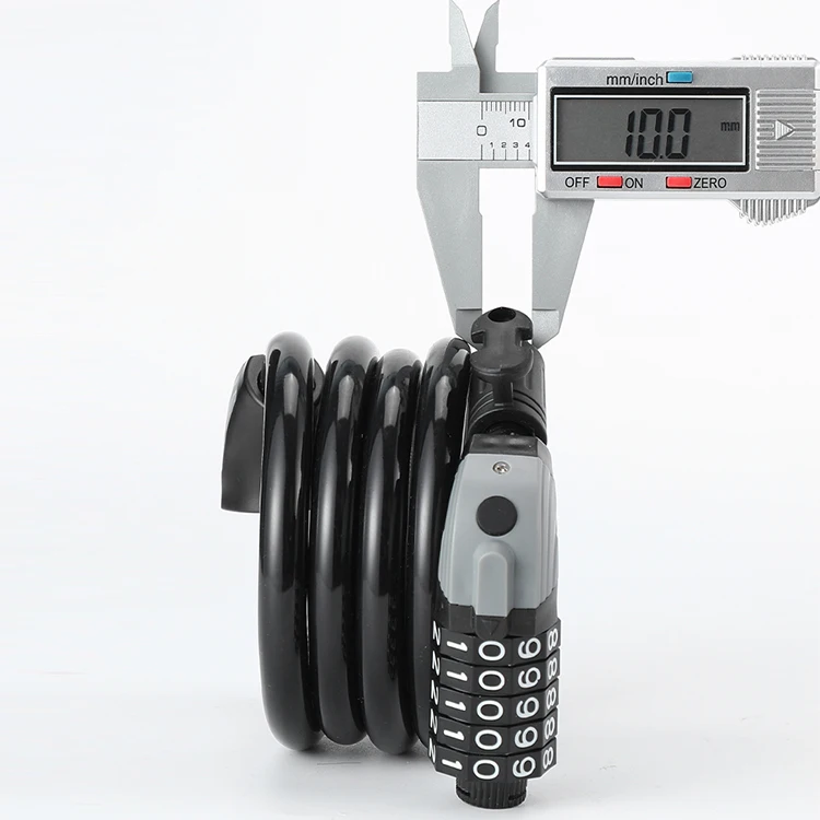 5 Digit Password Combination Bicycle Lock Coded Bike Cable Lock with Mounting Bracket