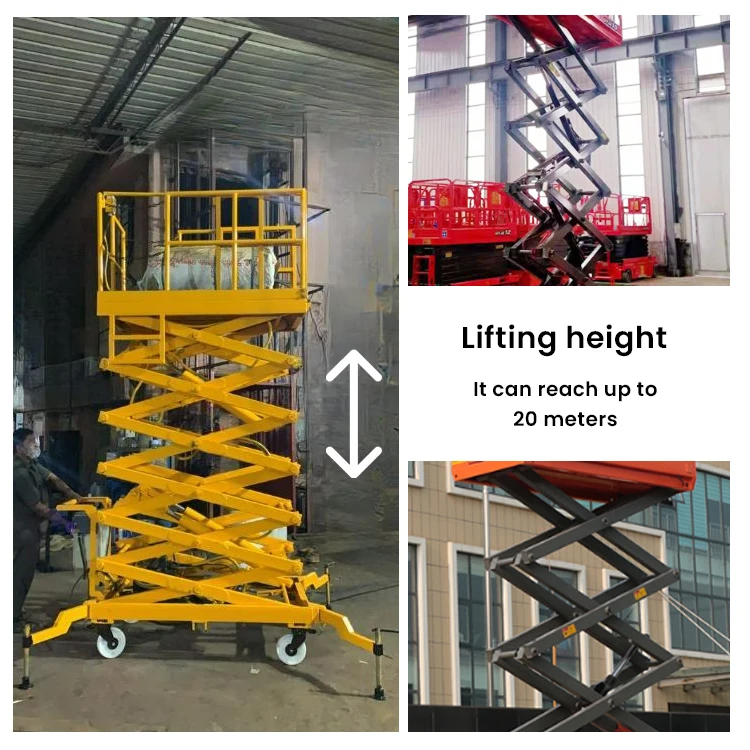 10 m 12 m 14 m 18 m portable electric hoist hydraulic electric shear fork lifter portable battery