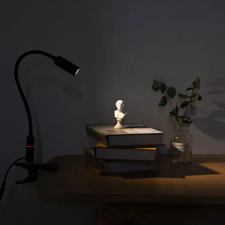 Flexible Dimmable LED Source Power Switch Touch Control Mini Tableside Desk Night Lights Reading Lamp Living Room Lamp with Clip