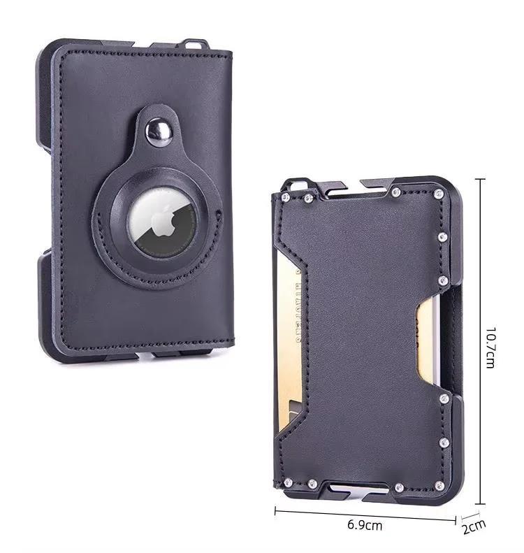 Aluminum Metal RFID Blocking Wallets Women Money Clip Multicard Smart Wallets For Men