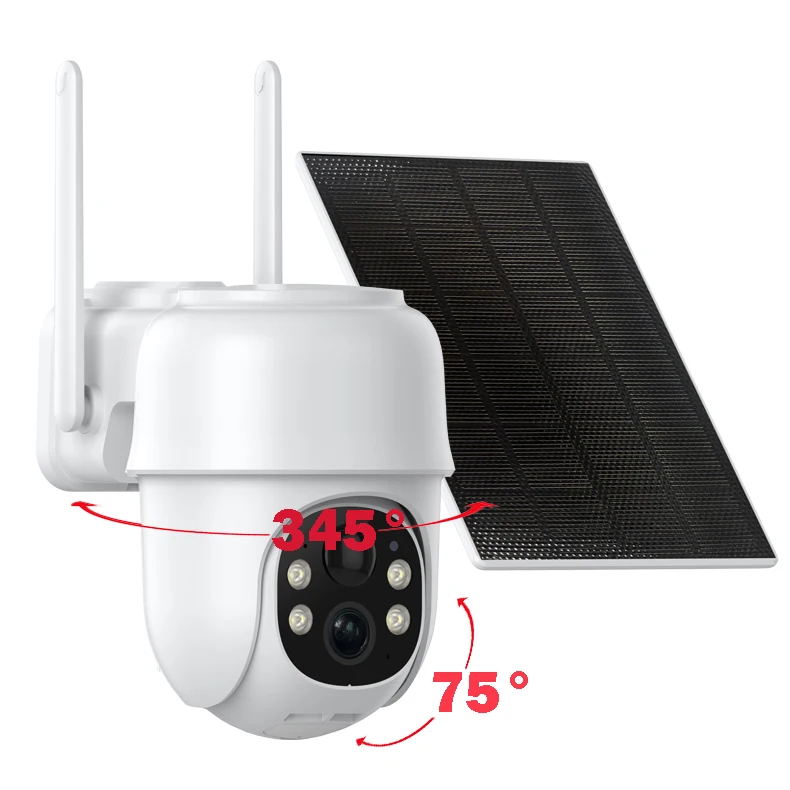 wholesale 3MP HD Built-in Rechargeable Battery Wifi  Outdoor Security Video Surveillance PIR Human Alarm Wireless solar Camera