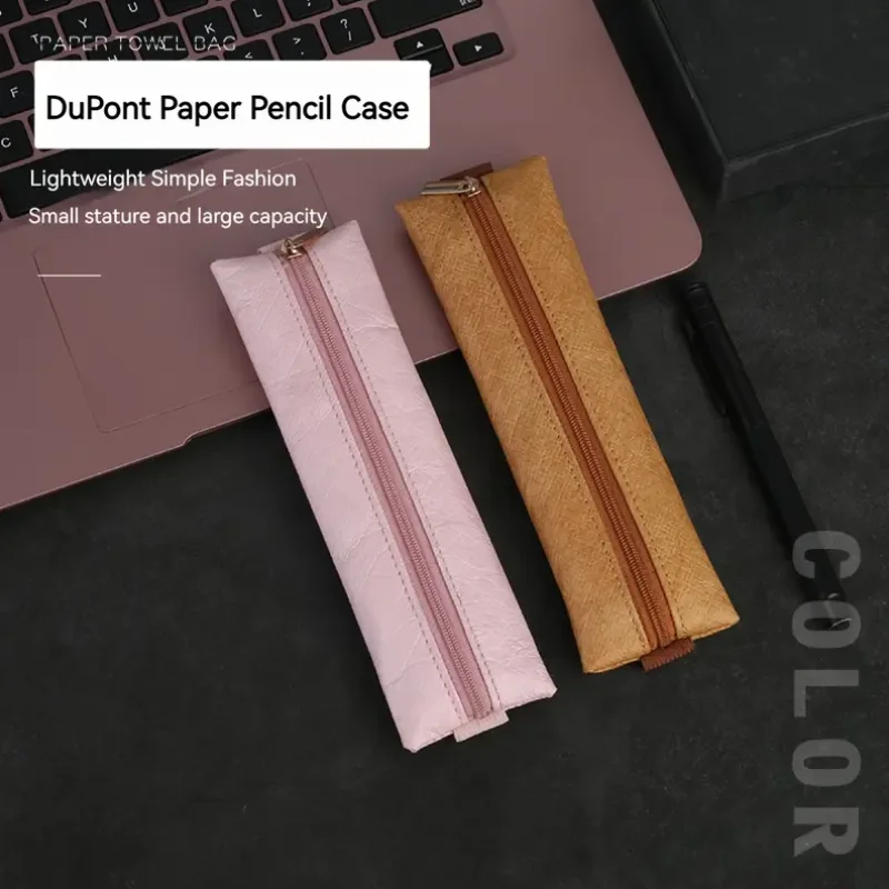 Mini Dupont Paper Pencil Case Notebook Student Pen Bag With Strap Small Portable Stationery Storage Bag