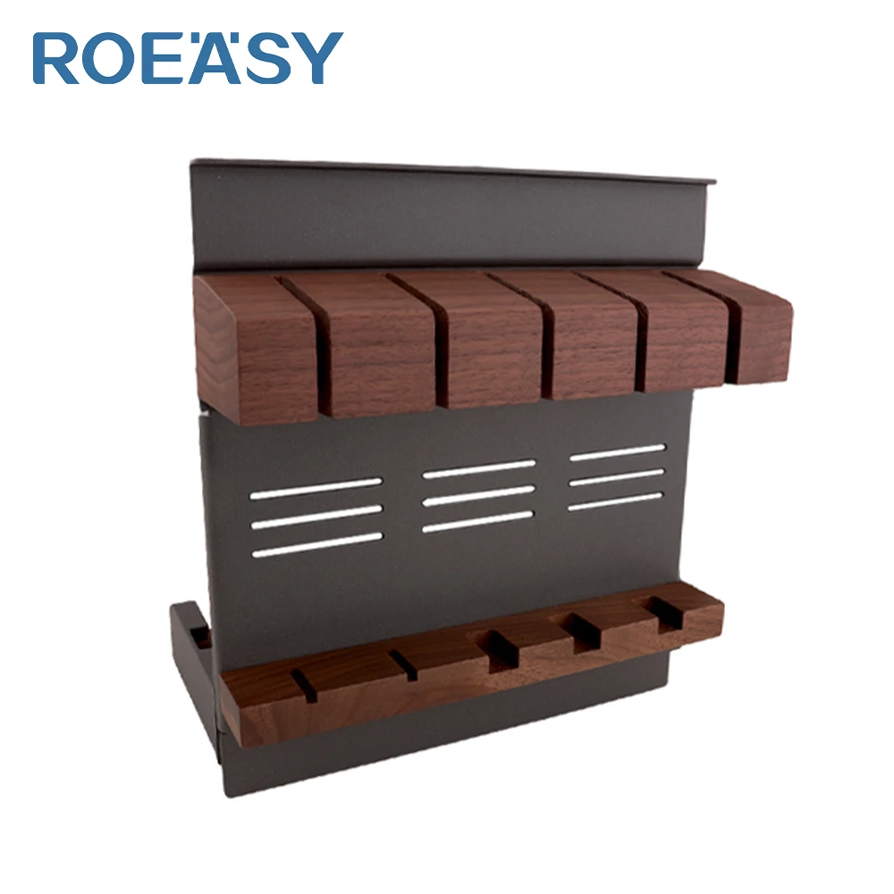 Roeasy Kitchen Detachable Knife Organizer Wall Mounted Aluminum Seasoning Rack Spice Rack