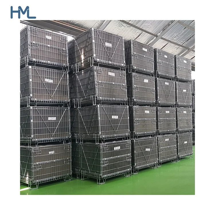 Складные складские металлические складские складные Складные стальные сварные ПЭТ выполнять проволочные сетчатые контейнеры