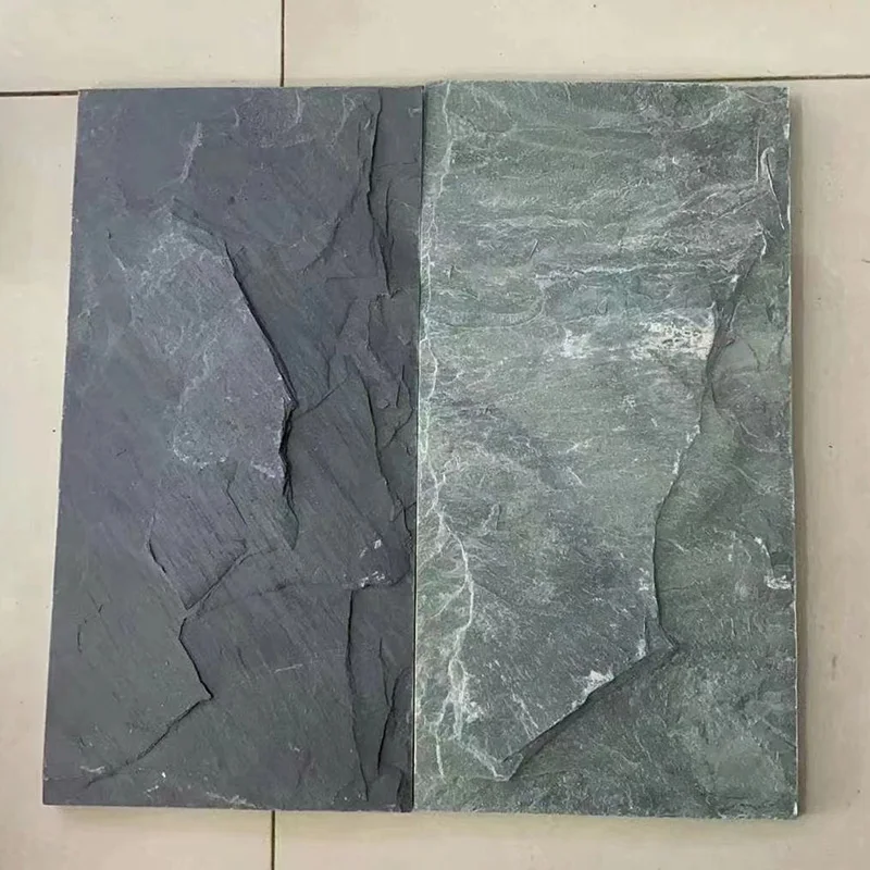 Wholesale high quality green sandstone mushroom surface slate for exterior wall cladding