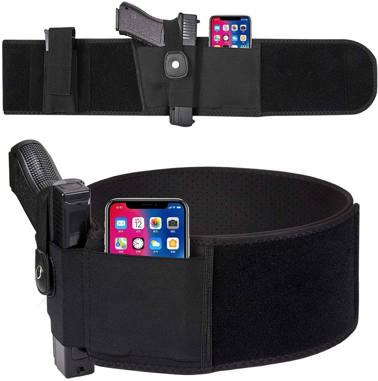 Hot Selling Custom Logo Adjustable Magazine Women Belly Band Gun Holster Belt