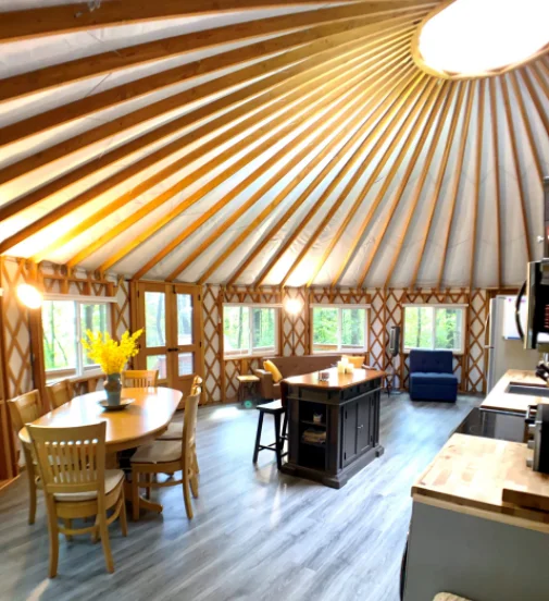 6 m Luxury Canvas Yurt Tent Waterproof Winter Glamping Mongolian Yurt