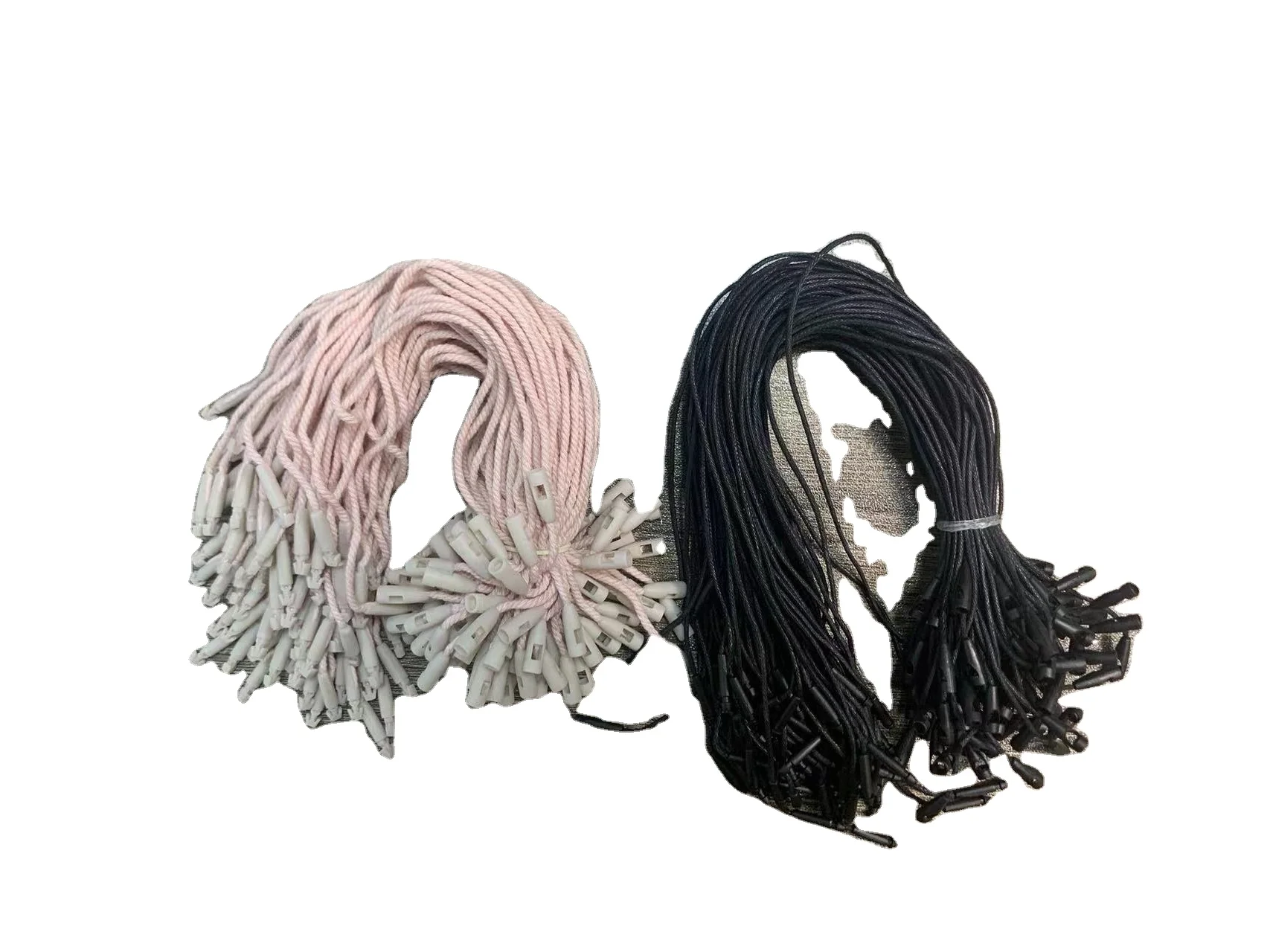 Wholesales Recycled Plastic Lock Fasteners Loop Clothing Hang Tag Seal String for Garment