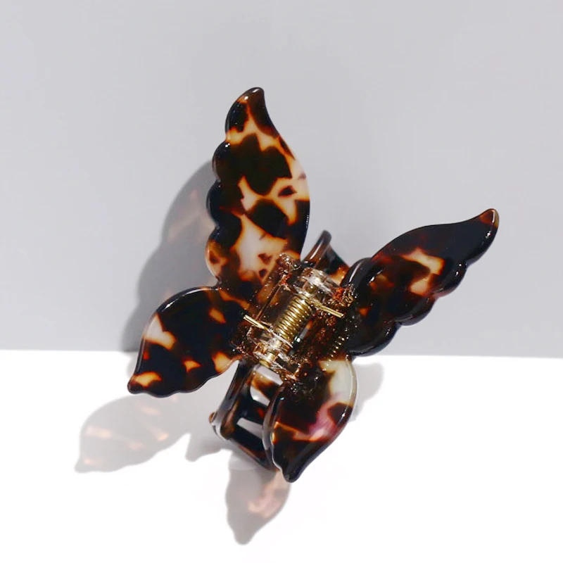 Модные зажимы для волос с розовым мраморным дизайном на заказ, самые популярные декоративные зажимы для волос с бабочкой, популярный на amazon зажим для волос из ацетата 2022
