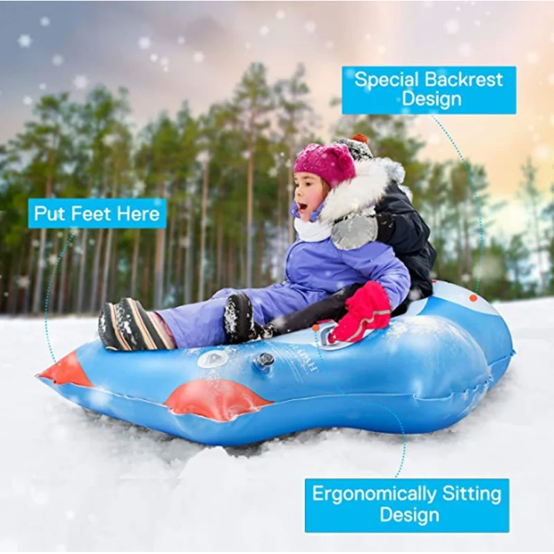 inflatable snow tube for winter fun,sturdy sledding tubes