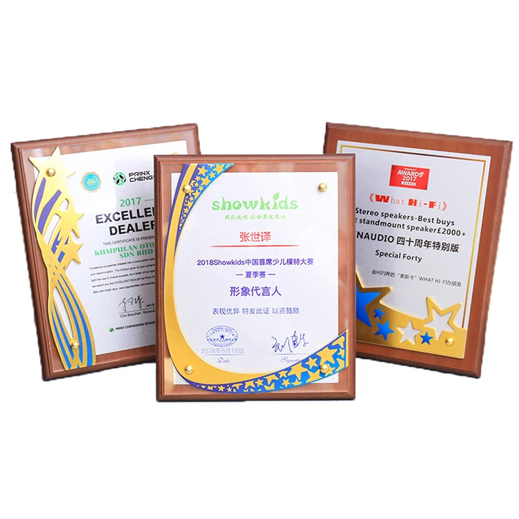 
Customized Wholesale Cheap Souvenir Blank Wooden Awards Plaque 