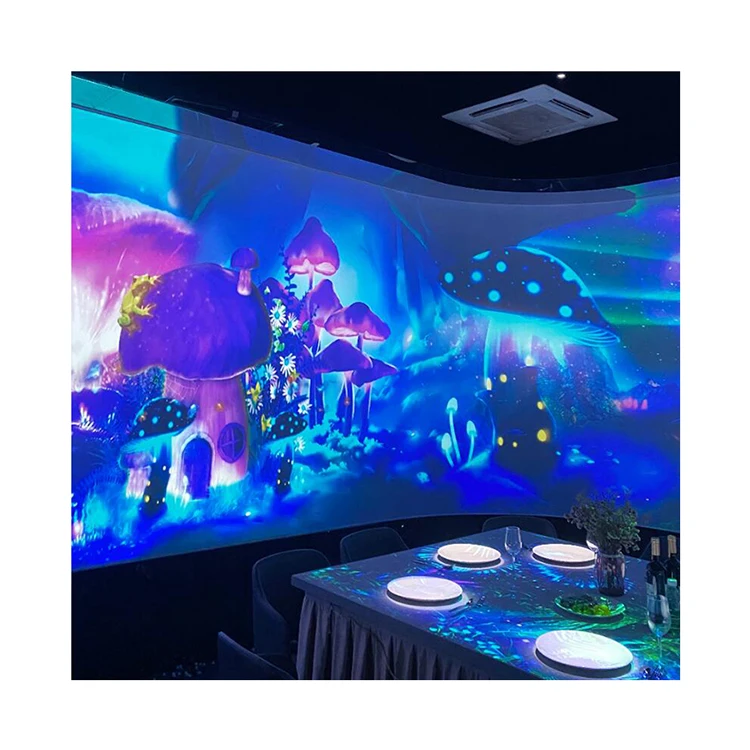 Hot Promotion Interactive Wall Projection High Quality System Immersion Restaurant