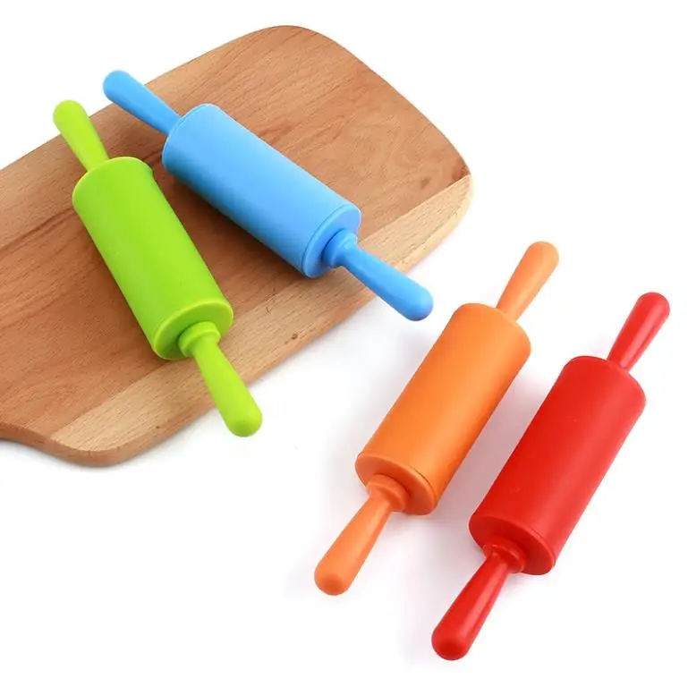 Silicone Rolling Pin Non-stick Surface for Kids Child Baking Rolling Pin With plastic Handle