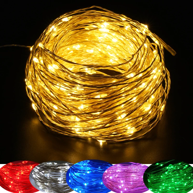 CR2032 Flexible mini leds Copper Wire String Lights for Wedding Christmas Party Decoration