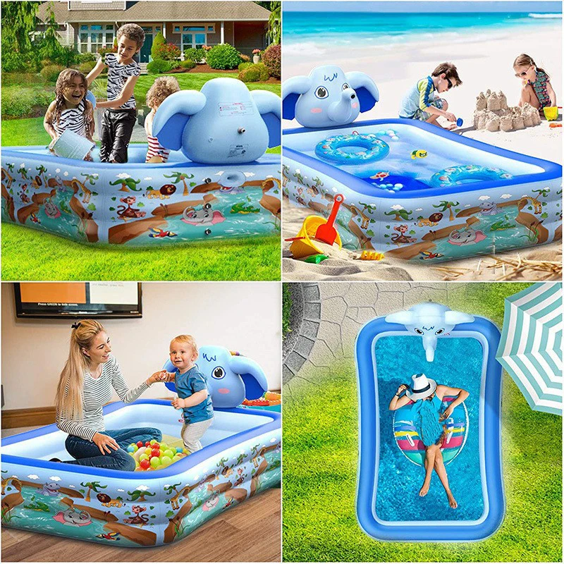 Hot sell inflatable sprinkler elephant baby play swimming pool outdoor amusement toys