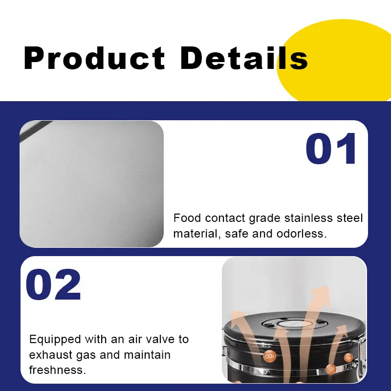Stainless Steel 304 Pet Food Box Pet Food Sauce Snack Jar/Container/Box