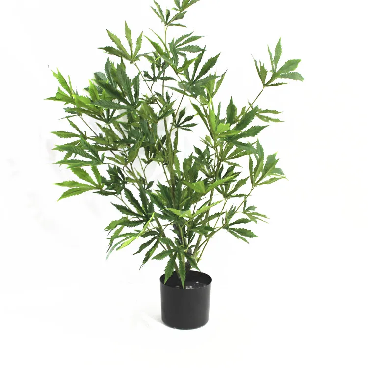 Оптовая продажа, искусственное пластиковое растение каннабиса 65 см, искусственный Мак