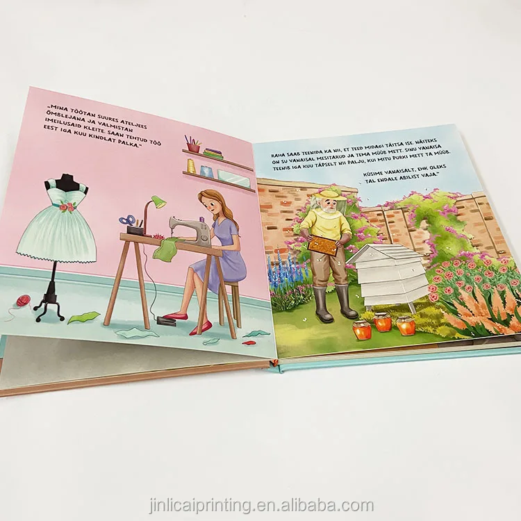 hardcover hardback children board book printing kids learning books