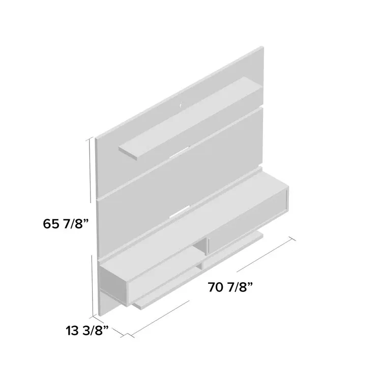 Home Modern Freestanding Wall Mounted Entertainment Center Floating TV Wall Panel for 75 inch TVs with Pull-Out Drawer and Shelf