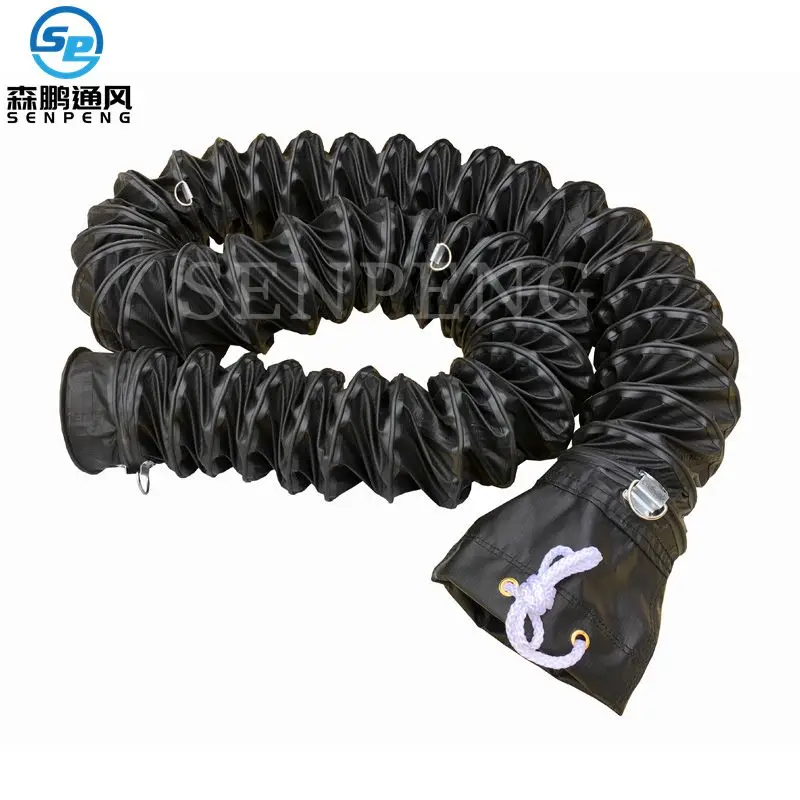 200mm Diameter 5m Length Black Fire Resistant and Anti Static Flexible Air Duct Hose