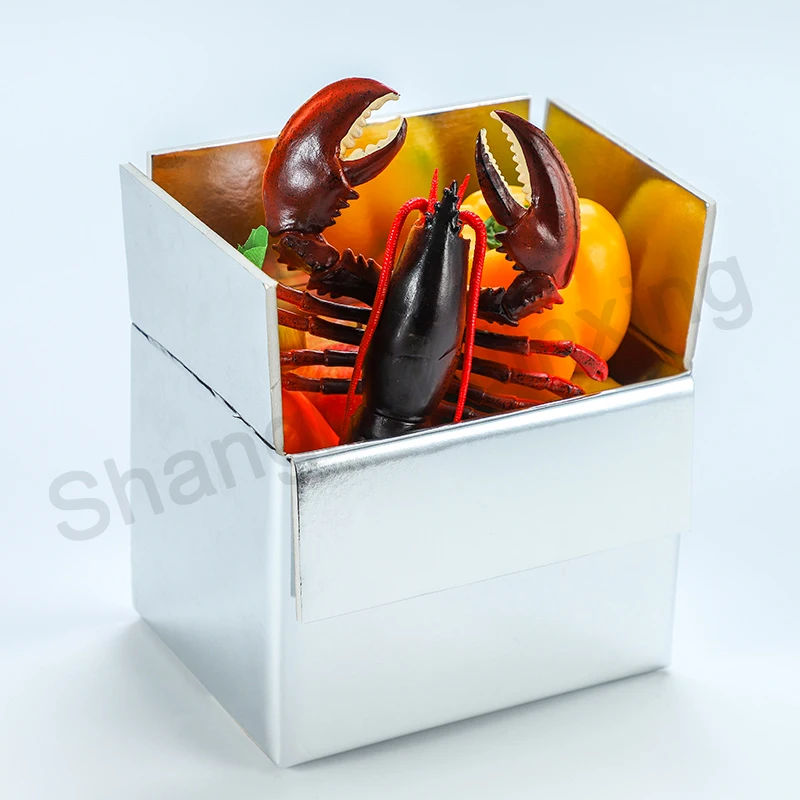 Foldable Frozen Food Packaging Ice Carton Boxes for Frozen Fish Shrimp