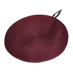 Берет церемониальный мужской, однотонный сетчатый берет, Воздухопроницаемый красный, в стиле милитари, летняя