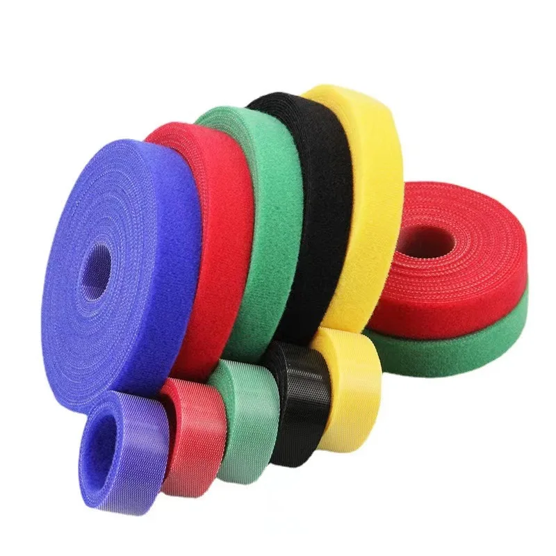 Various siz and colors Strips Strap Fastener Cable Tie Adhive Self Logo Roll Fasteners Tape Hook And Loop Tape