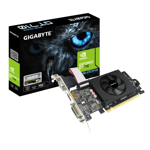 GIGABYTE NVIDIA GeForce GT 710 2G Integrated with 2GB GDDR5 64bit Memory Interface Graphics Card (GV-N710D5-2GIL)